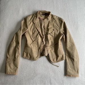 Vintage Rose & Thin Italia Leather Jacket